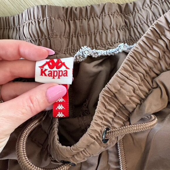Kappa Brown Banda Coney Nylon Active Shorts Removed Liner Large - Picture 7 of 9